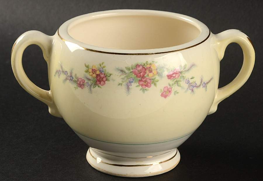 Monticello (Smooth Rim) Sugar Bowl No Lid by Salem-1