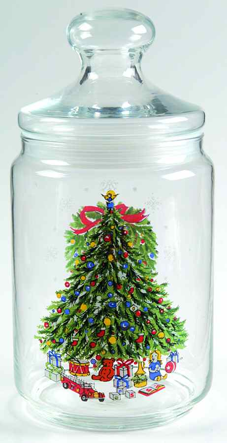 Noel Glassware Candy Jar & Lid by Salem-1