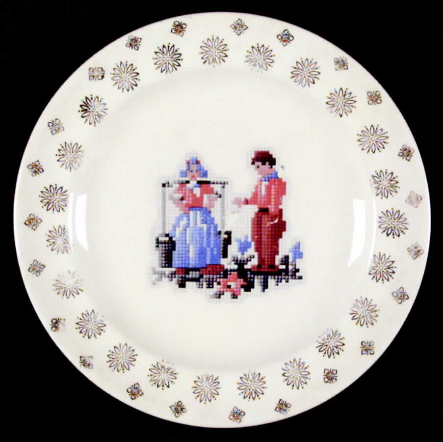 Petit Point (Dutch) Salad Plate by Salem-1