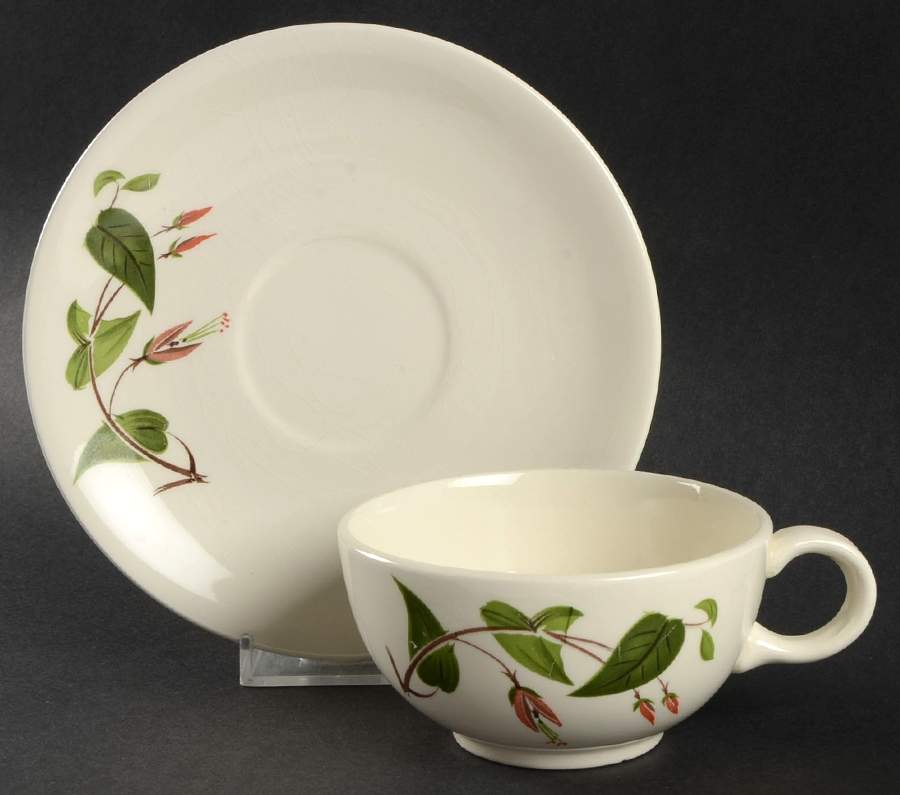Primrose Flat Cup & Saucer Set by Salem-1