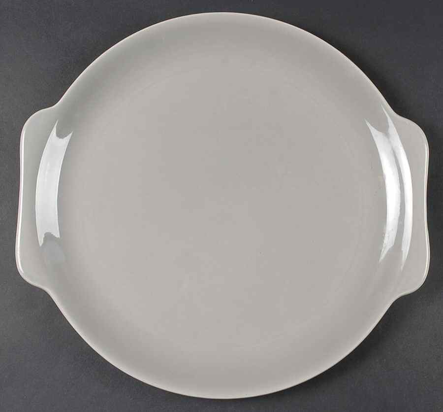 Ranch Style Birch Gray 12" Handled Chop Plate (Round Platter) by Salem-1