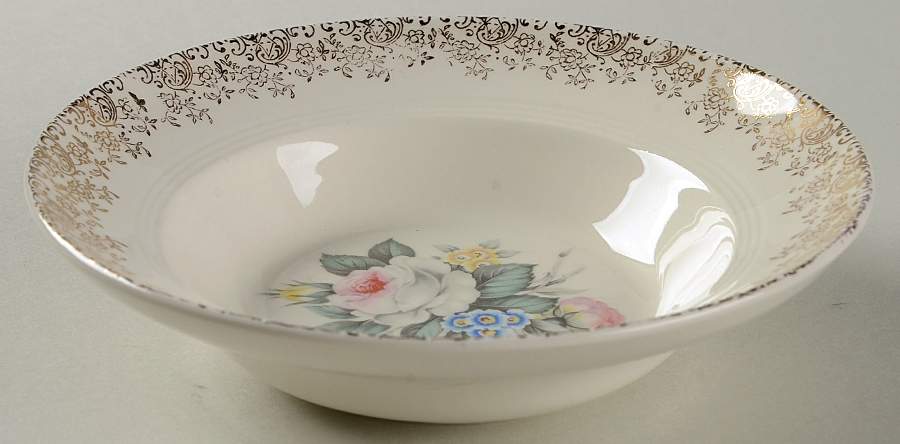 Royal Rose Bouquet Rim Cereal Bowl by Salem-1