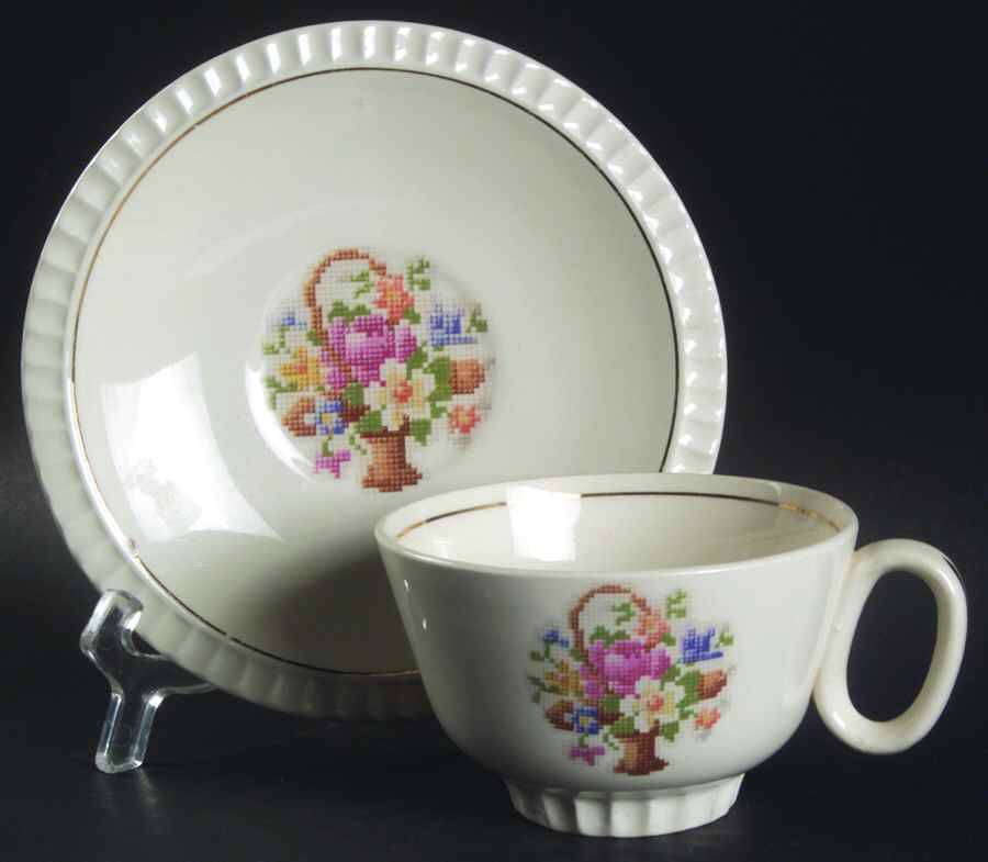 Sampler Flat Cup & Saucer Set by Salem-1