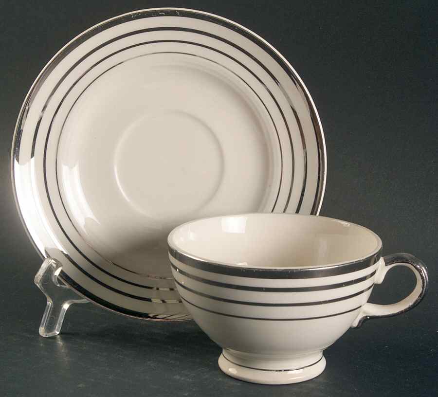 Saphire Footed Cup & Saucer Set by Salem-1
