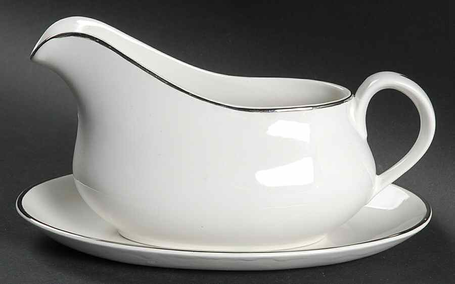 Silver Elegance (England) Gravy Boat & Underplate/Relish by Salem-1