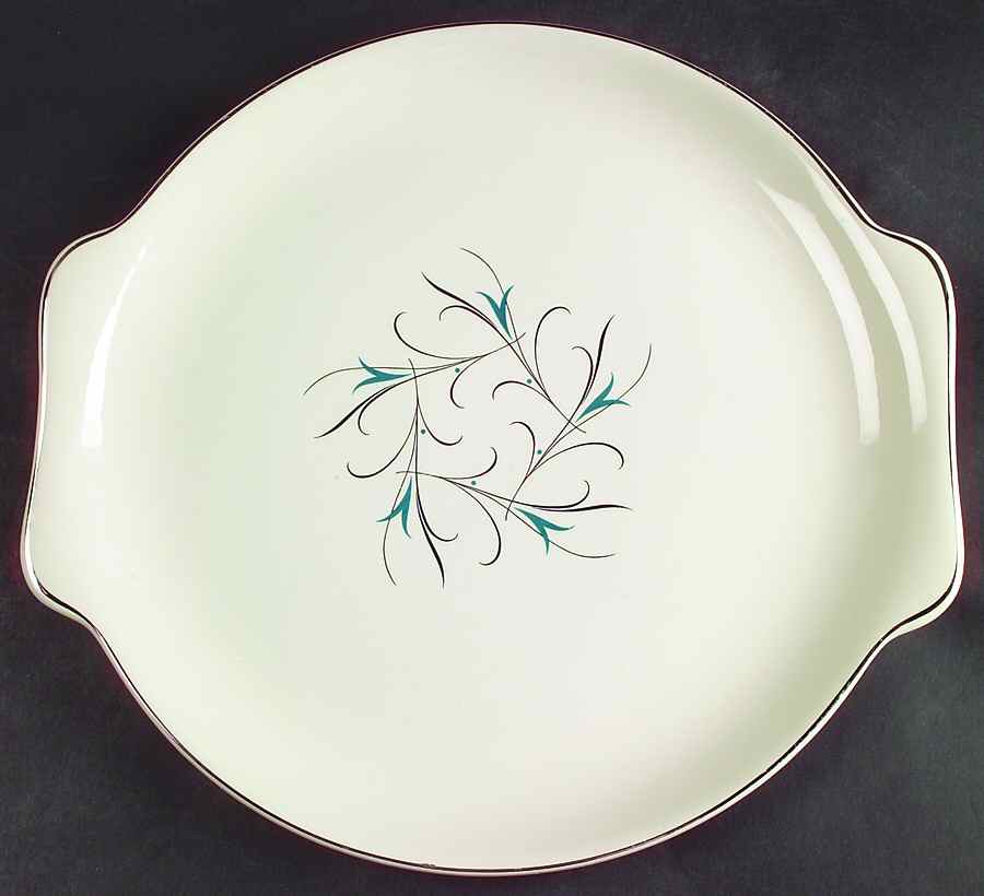 Simplicity Turquoise 12" Handled Chop Plate (Round Platter) by Salem-1