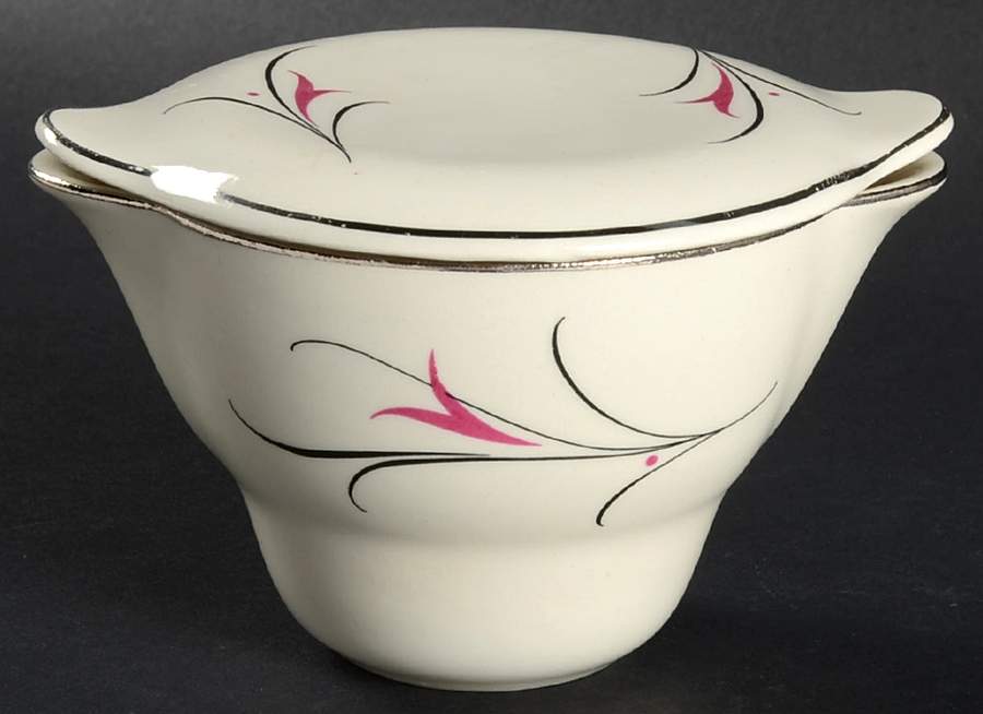 Simplicity Pink Sugar Bowl & Lid by Salem-1