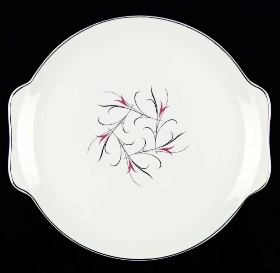 Simplicity Pink Handled Cake Plate by Salem-1