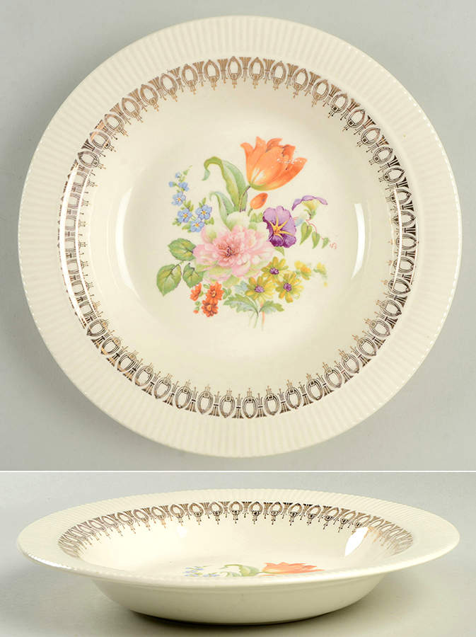 Rust Tulip (Victory) Rim Soup Bowl by Salem-1