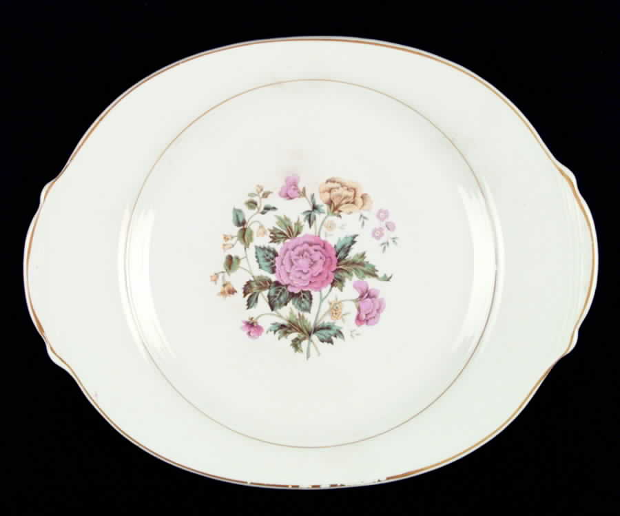 Victorian Rose 14" Oval Serving Platter by Salem-1