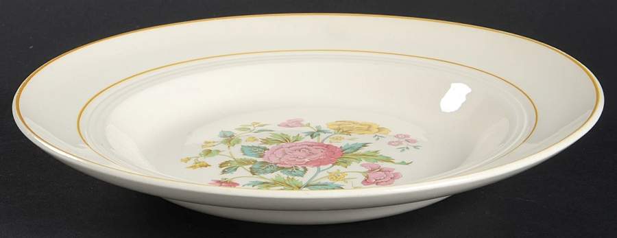 Victorian Rose Rim Soup Bowl by Salem-1