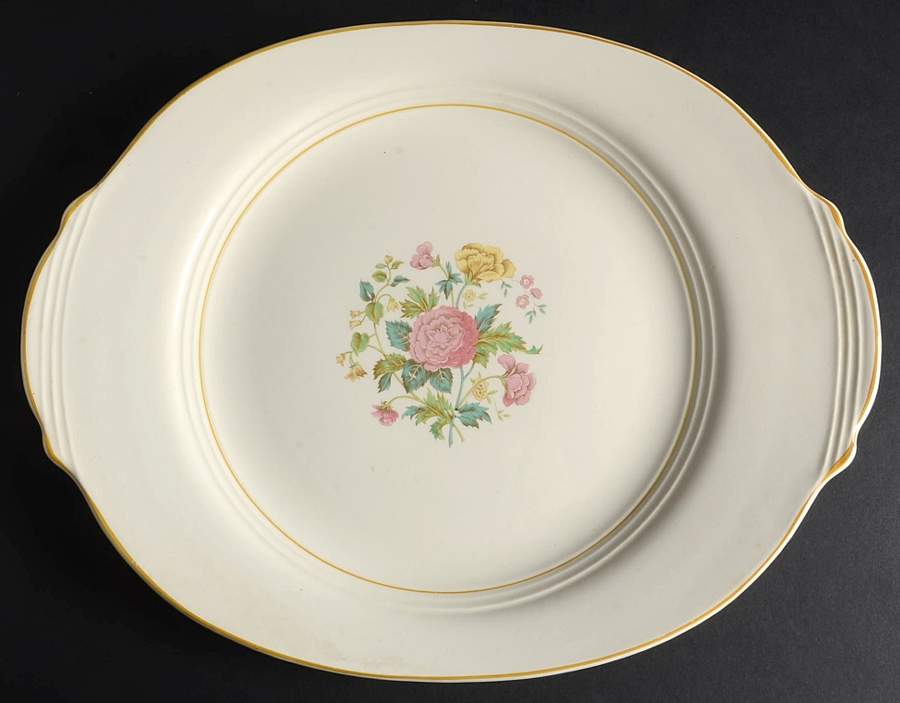 Victorian Rose 13" Oval Serving Platter by Salem-1
