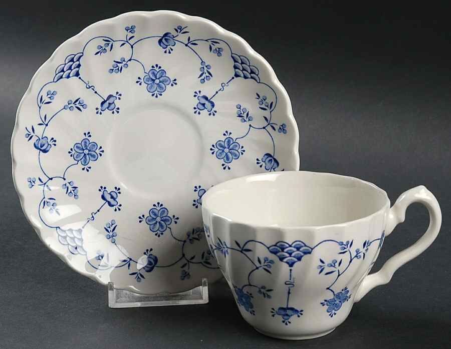 Yorktown Flat Cup & Saucer Set by Salem-1