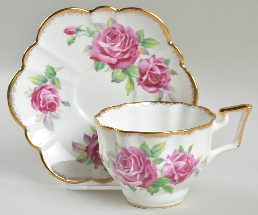 Juliana Rose Footed Cup & Saucer Set by Salisbury-1