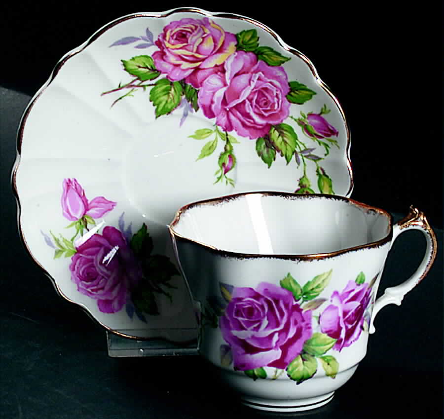 Juliana Rose Footed Cup & Saucer Set by Salisbury-1