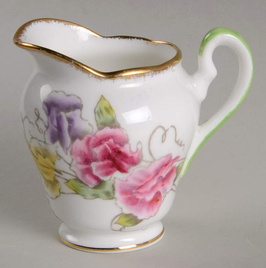 Sweet Pea (Multicolor Flowers) Mini Creamer by Salisbury-1