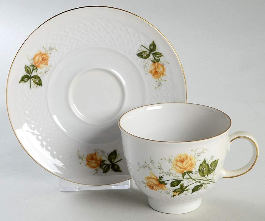 25916 Footed Cup & Saucer Set by Seltmann-1