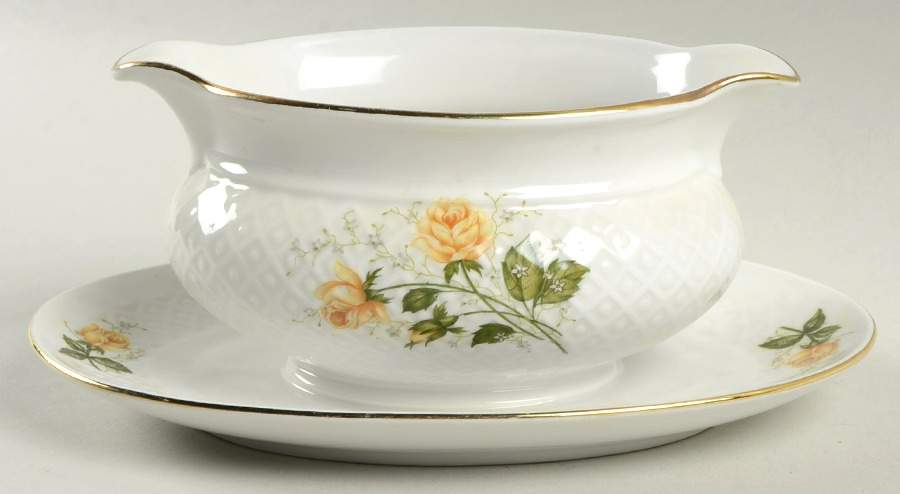 25916 Gravy Boat with Attached Underplate by Seltmann-1