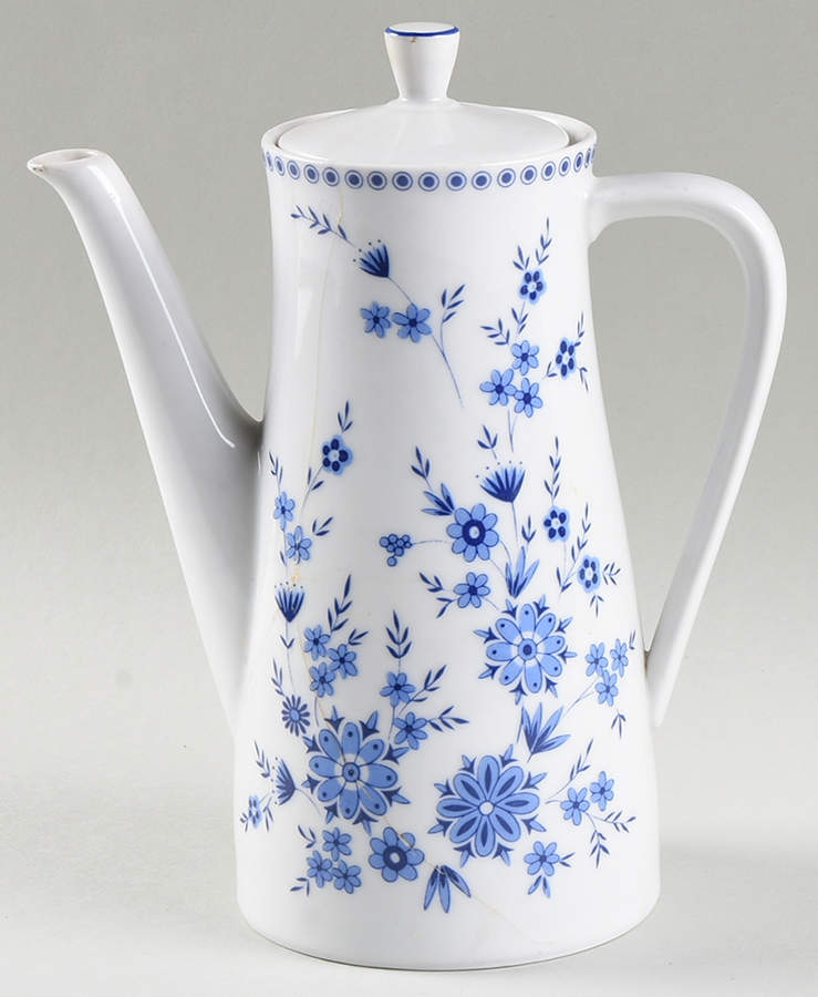 Bavarian Blue Small Coffee Pot & Lid by Seltmann-1