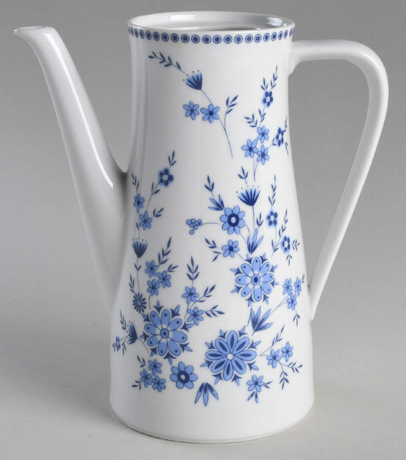 Bavarian Blue Coffee Pot No Lid by Seltmann-1