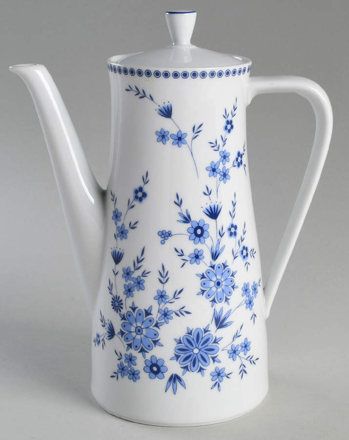 Bavarian Blue Coffee Pot & Lid by Seltmann-1