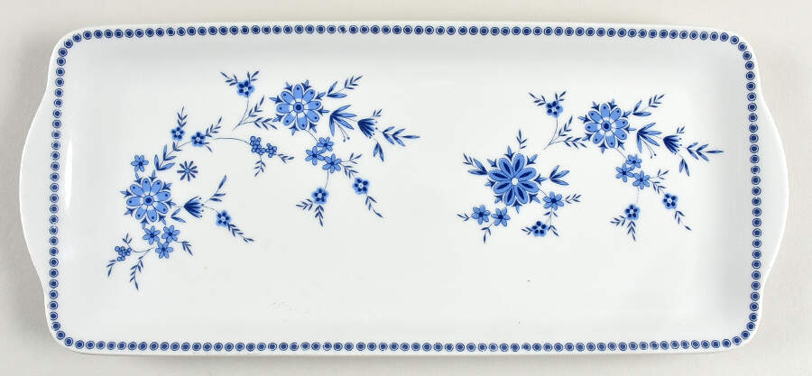 Bavarian Blue Large Sandwich Tray by Seltmann-1
