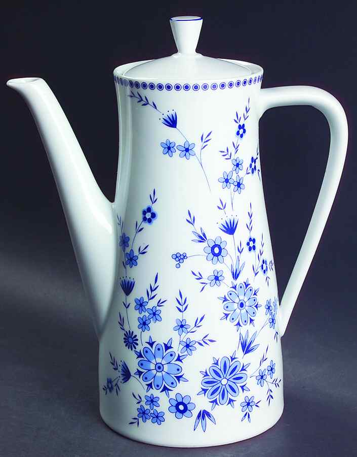 Bavarian Blue Coffee Pot & Lid by Seltmann-1
