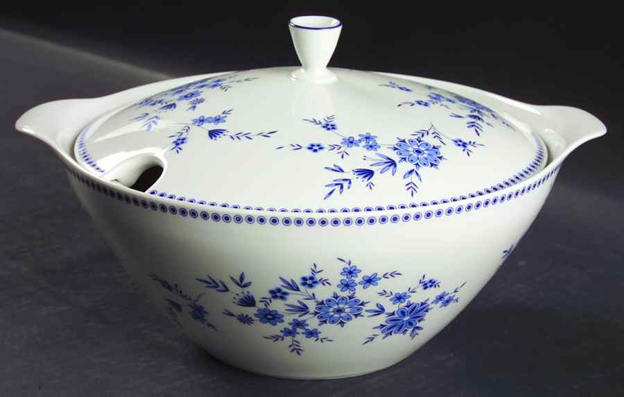 Bavarian Blue Tureen &  Lid by Seltmann-1