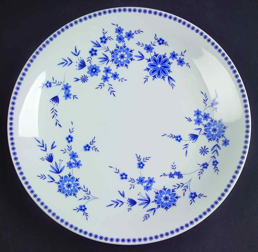 Bavarian Blue Luncheon Plate by Seltmann-1