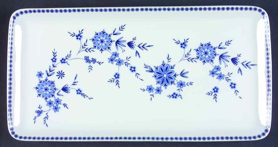 Bavarian Blue Large Sandwich Tray by Seltmann-1