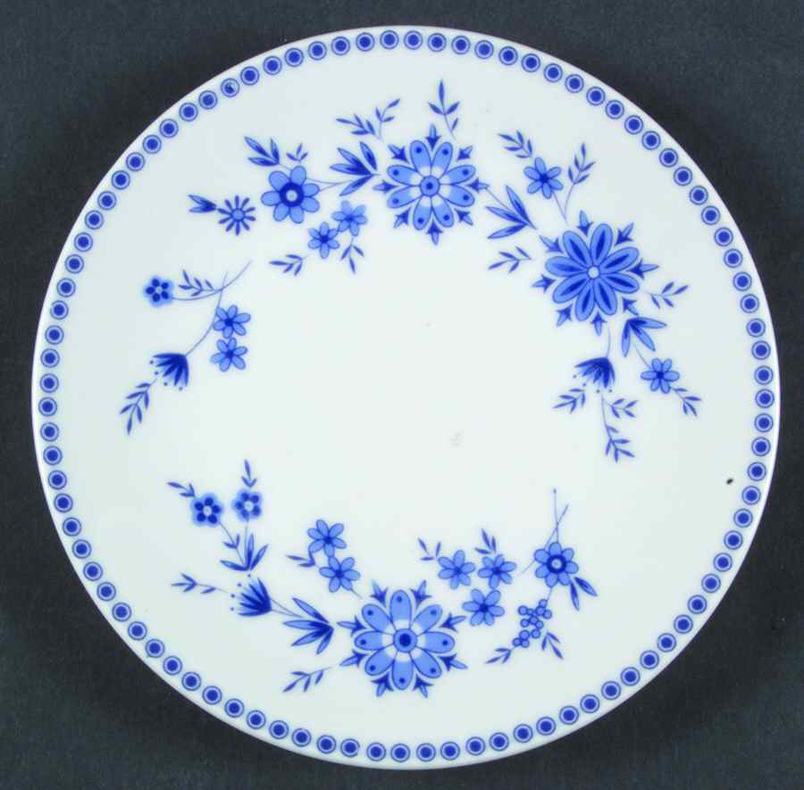 Bavarian Blue Bread & Butter Plate by Seltmann-1