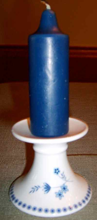 Bavarian Blue Single Light Candlestick by Seltmann-1
