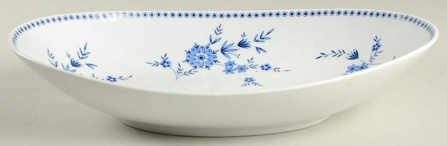 Bavarian Blue 10" Oval Vegetable Bowl by Seltmann-1