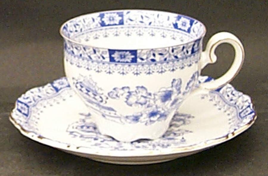 China Blau Flat Cup & Saucer Set by Seltmann-1