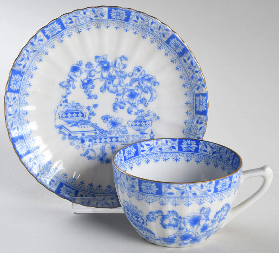 China Blau Flat Cup & Saucer Set by Seltmann-1