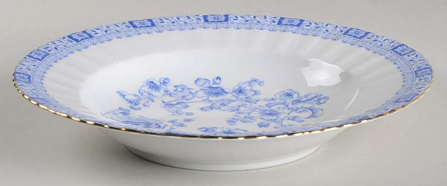China Blau Large Rim Soup Bowl by Seltmann-1