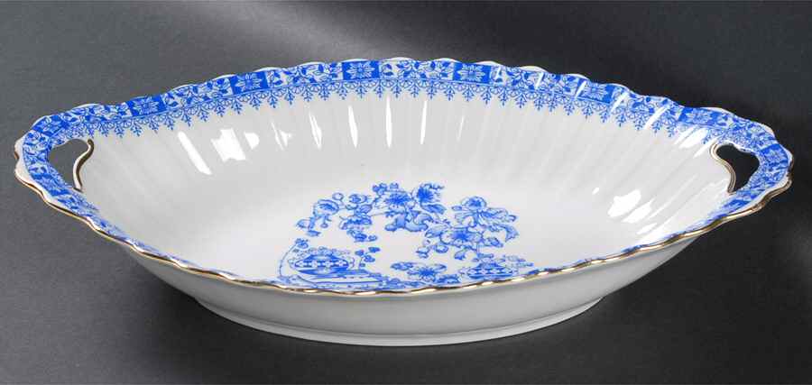 China Blau 12" Oval Vegetable Bowl by Seltmann-1