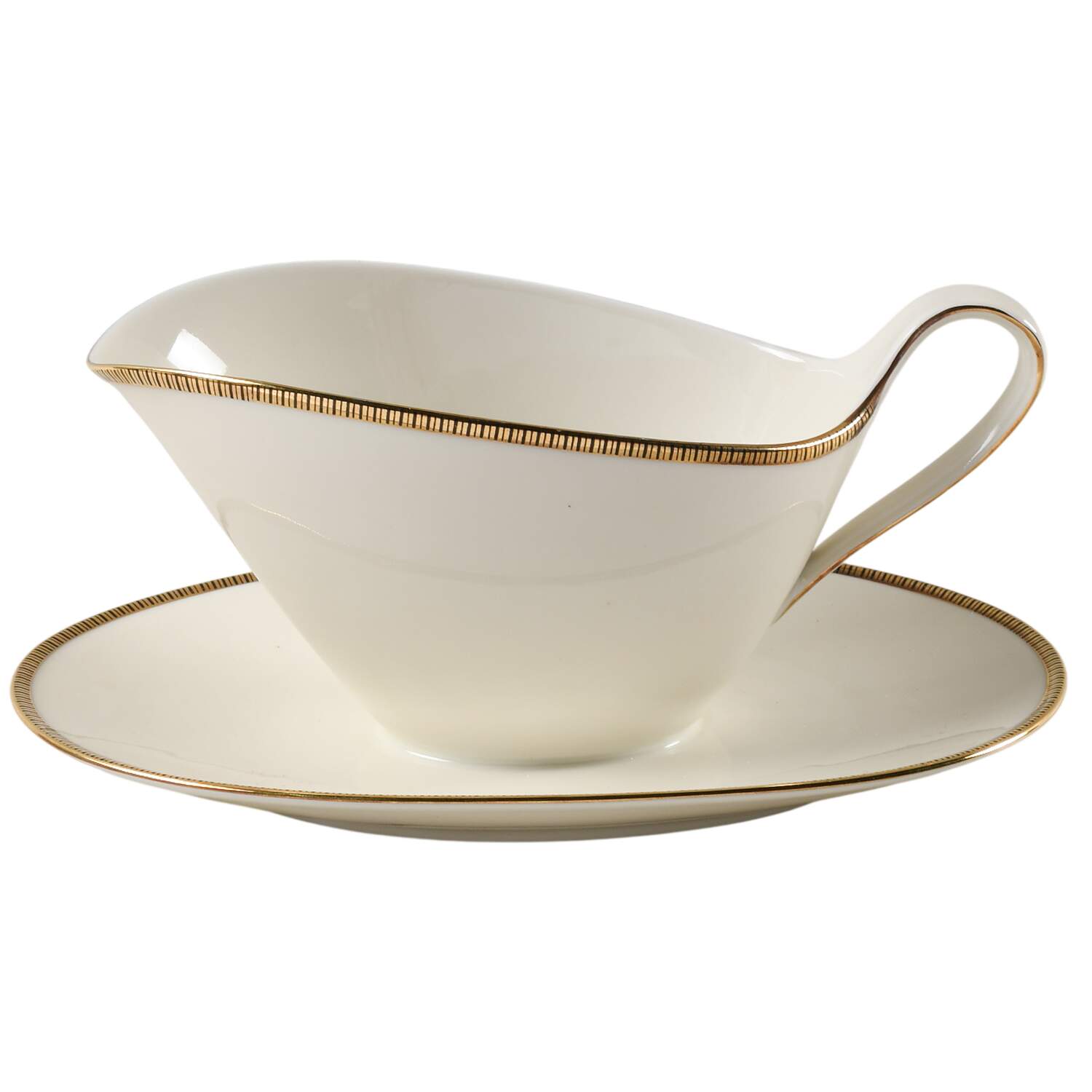 Crescent Gravy Boat with Attached Underplate by Seltmann-1