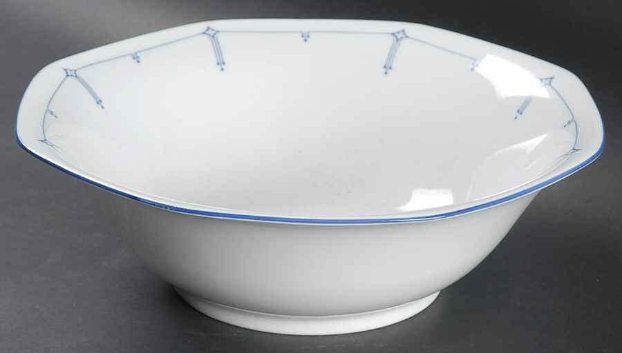 Dimity Blue 8" Round Vegetable Bowl by Seltmann-1