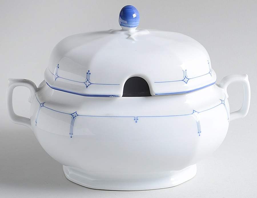 Dimity Blue Tureen &  Lid by Seltmann-1