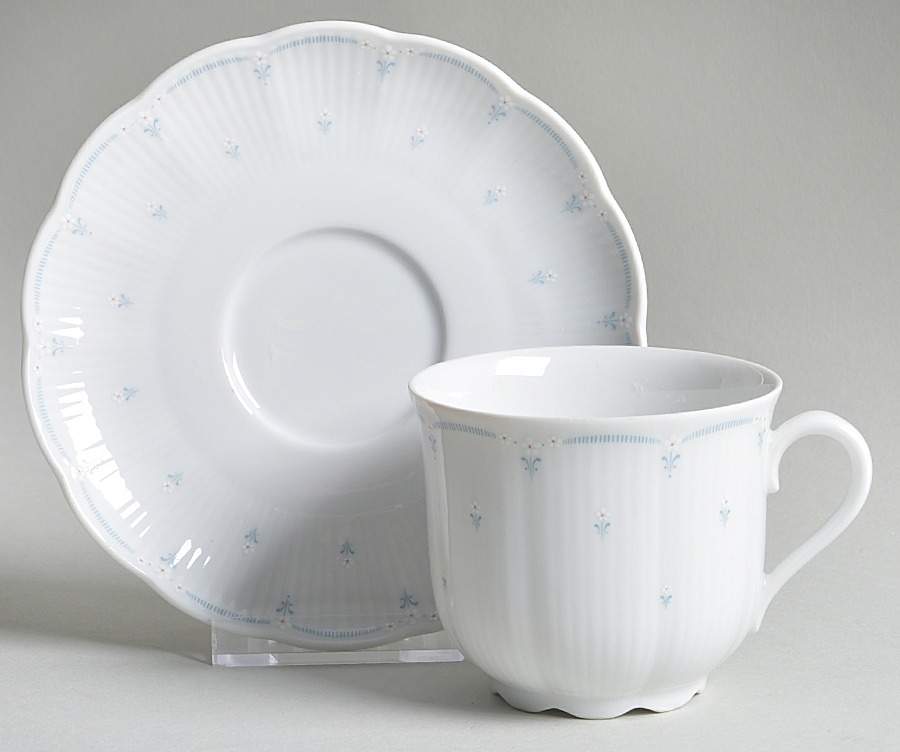 Edelweiss Flat Cup & Saucer Set by Seltmann-1