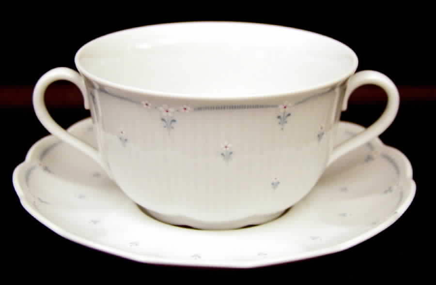 Edelweiss Flat Cream Soup Bowl & Saucer Set by Seltmann-1