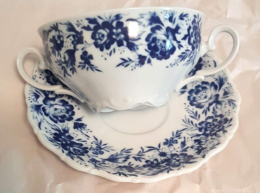 Heimatland Flat Cream Soup Bowl & Saucer Set by Seltmann-1