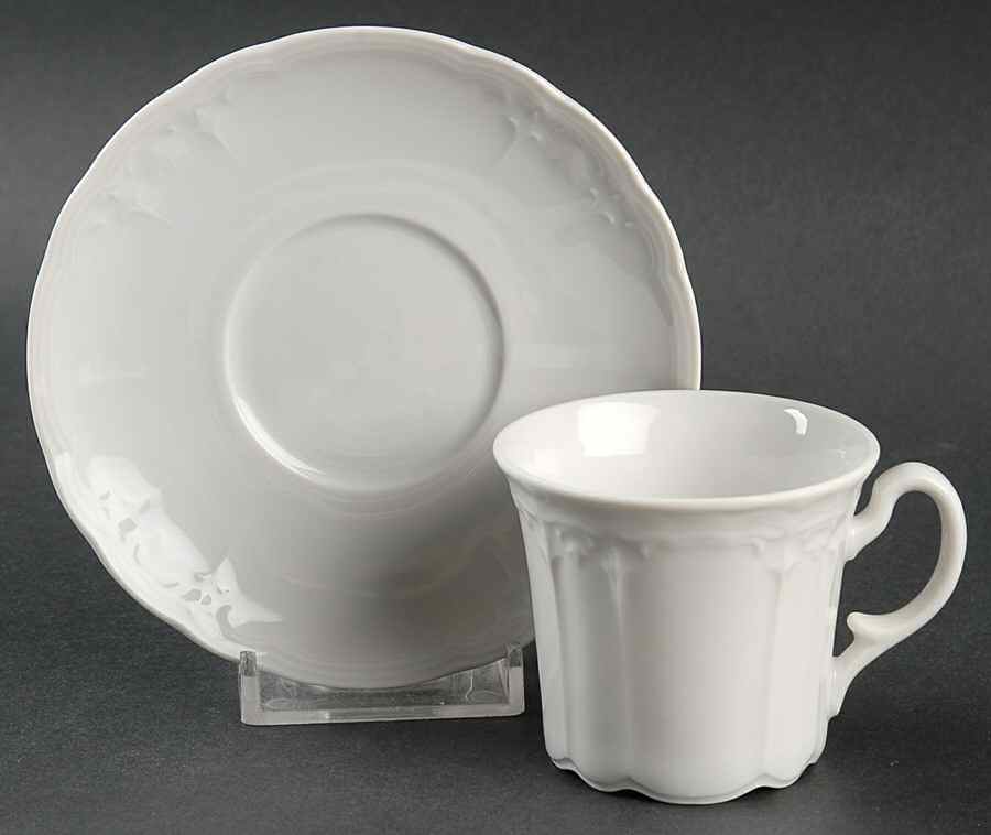 Julia Flat Demitasse Cup & Saucer Set by Seltmann-1