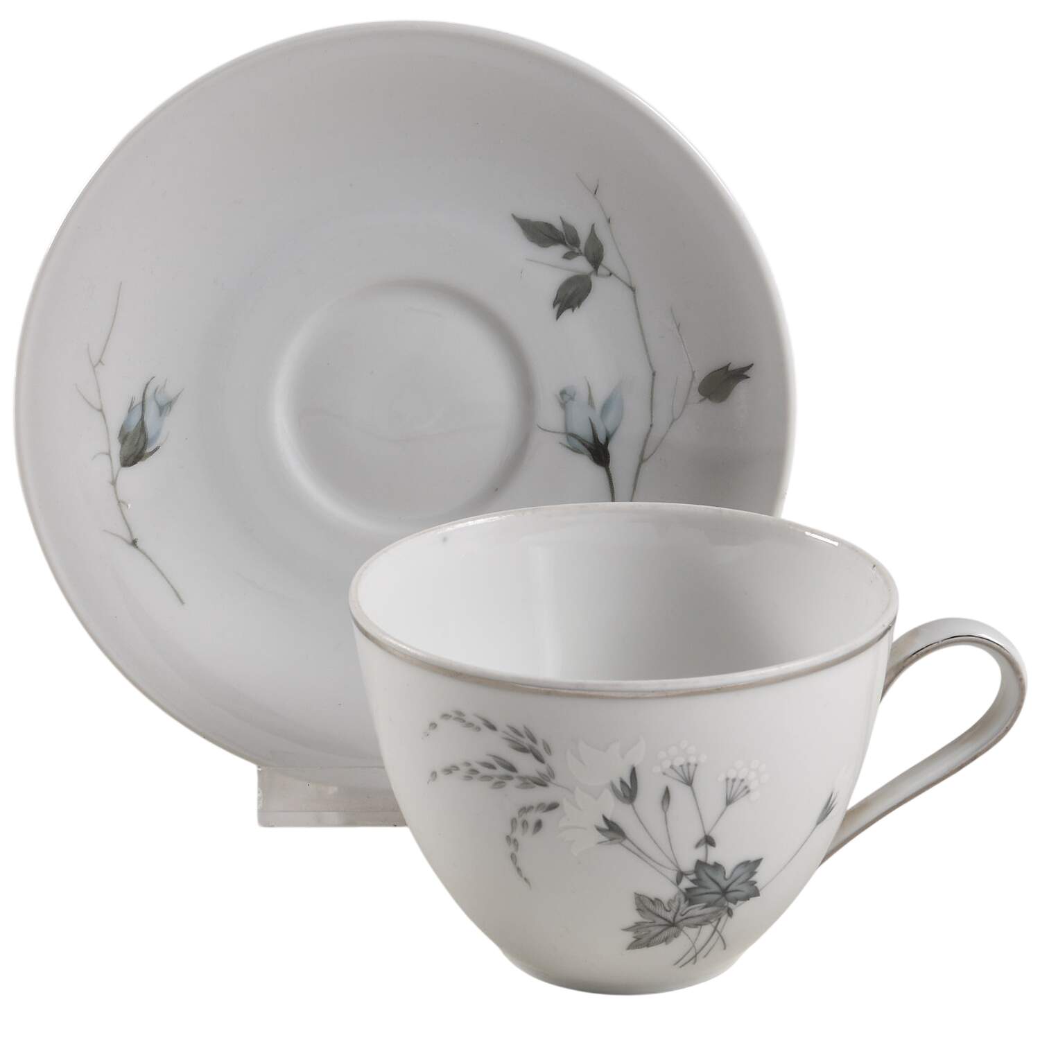 Lamour Flat Cup & Saucer Set by Seltmann-1
