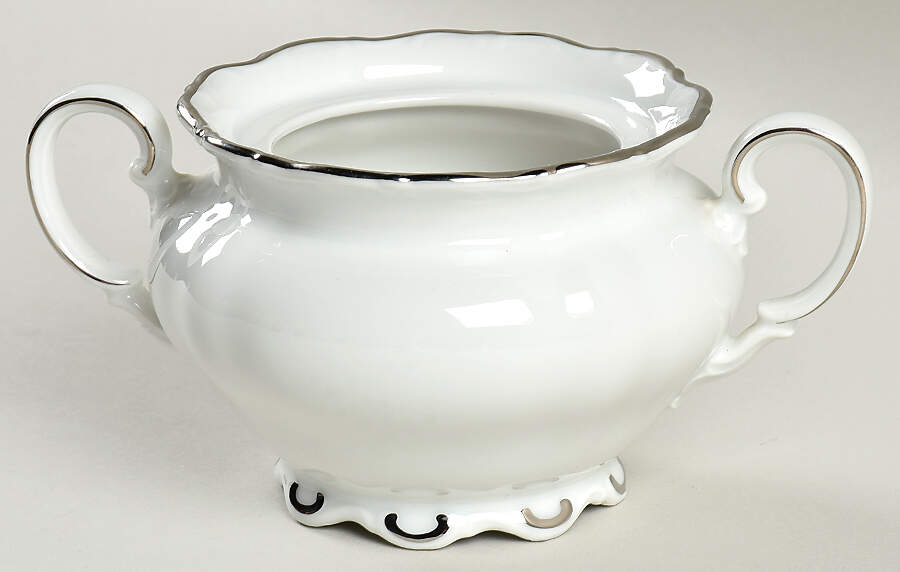 Majestic Platinum Sugar Bowl No Lid by Seltmann-1