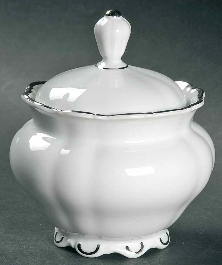 Majestic Platinum Sugar Bowl & Lid by Seltmann-1