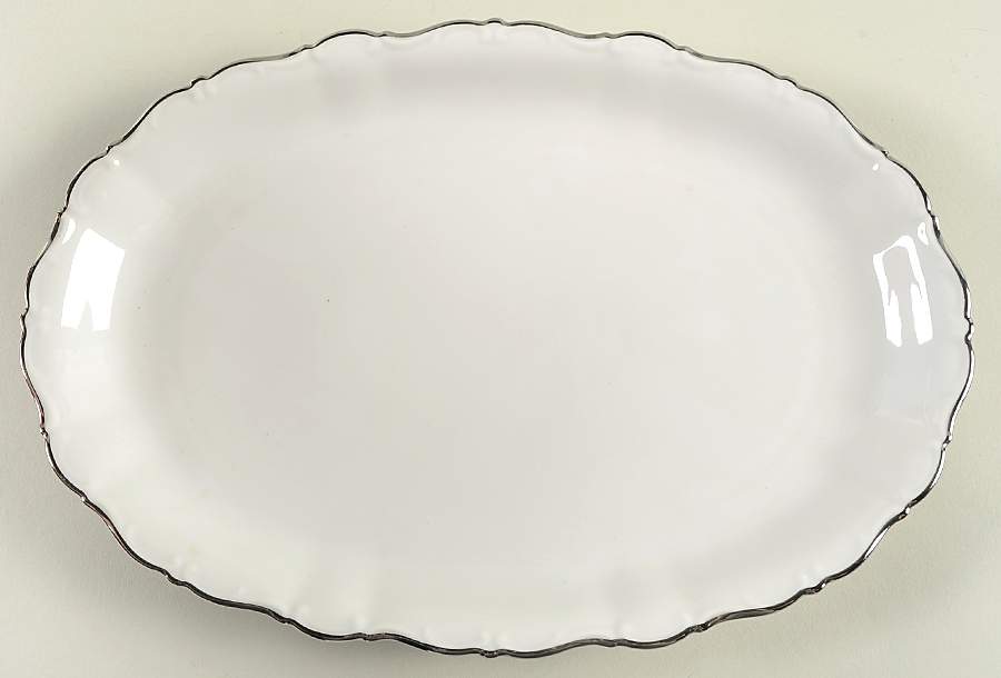 Majestic Platinum 12" Oval Serving Platter by Seltmann-1