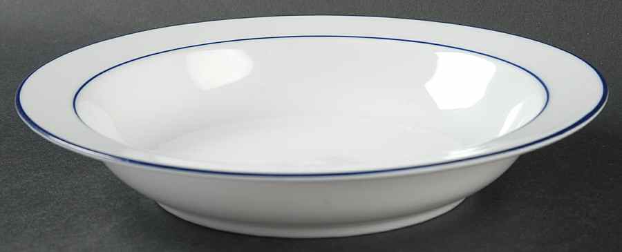 Rainbow Blue Rim Soup Bowl by Seltmann-1
