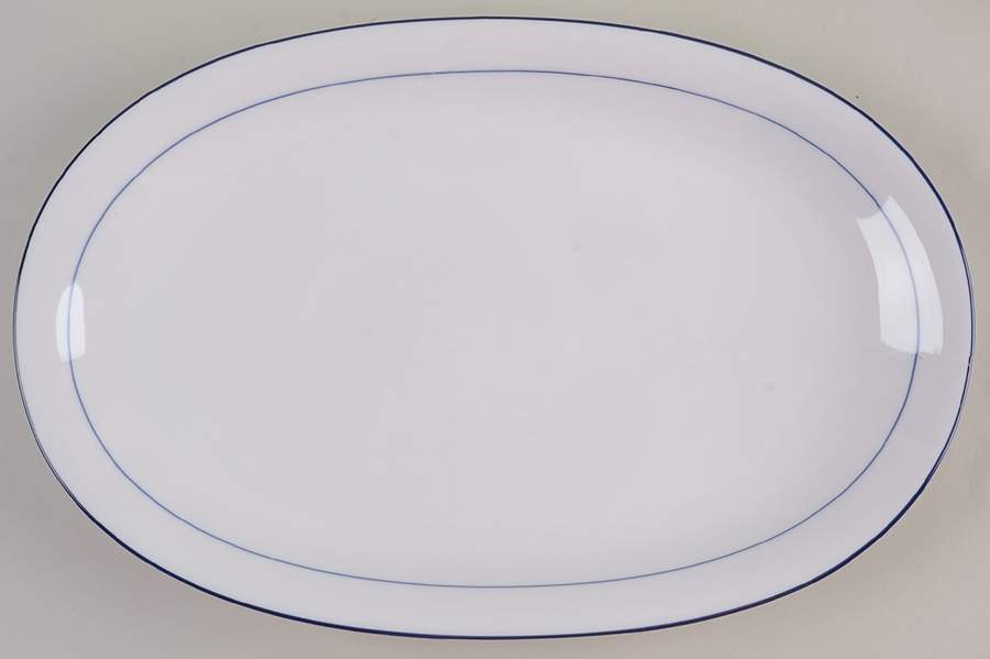 Rainbow Blue 14" Oval Serving Platter by Seltmann-1